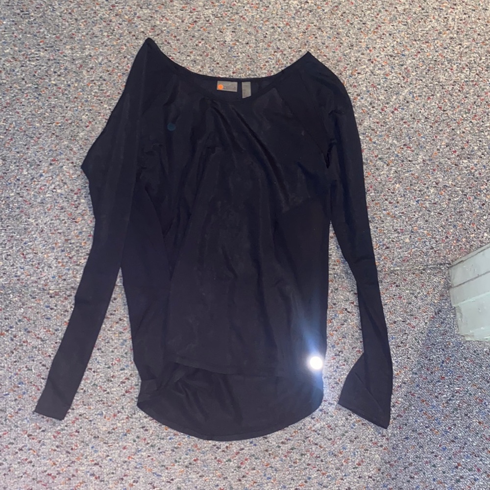 See-through black, long sleeve, Zella shirt with tags on